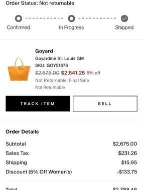 Goyard St. Louis GM Tote in Orange Goyardine